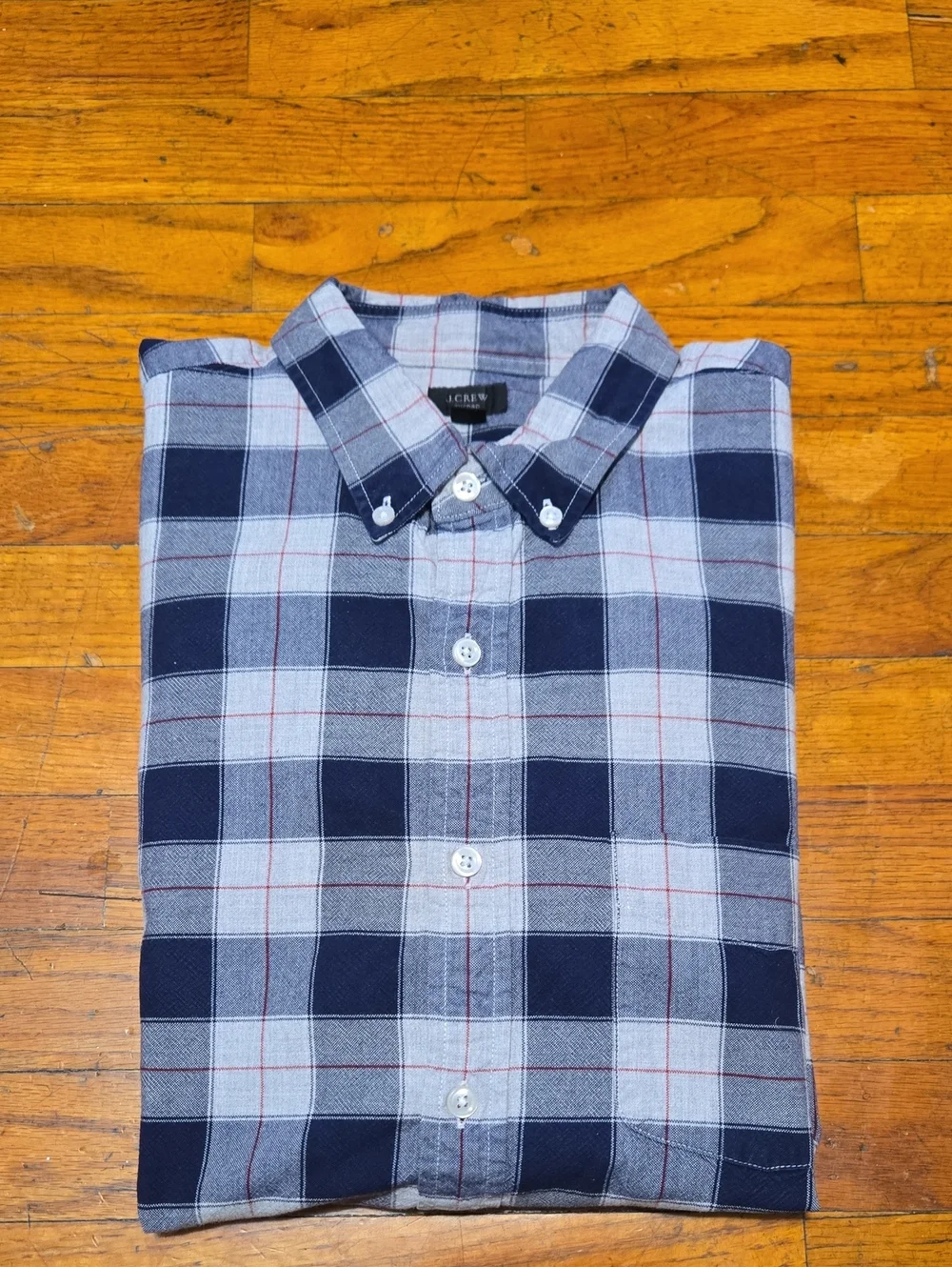J Crew Shirt Men's Large Multicolor Plaid Oxford Button Down Long Sleeve Office